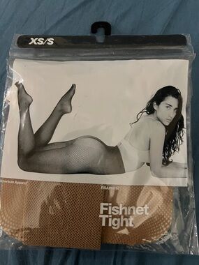 NWT American Apparel Nude Fishnet tight XS S